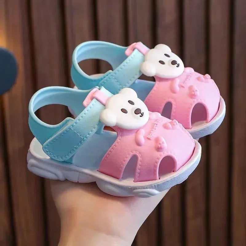 2023 Summer Baby Boys Girls Sandals Children Beach Sandals Cartoon Infant Toddler Shoes Comfortable Soft Sole Kids Student Shoes