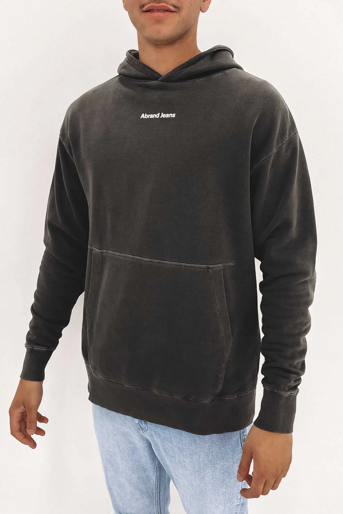 A Relaxed Hoodie Washed Black