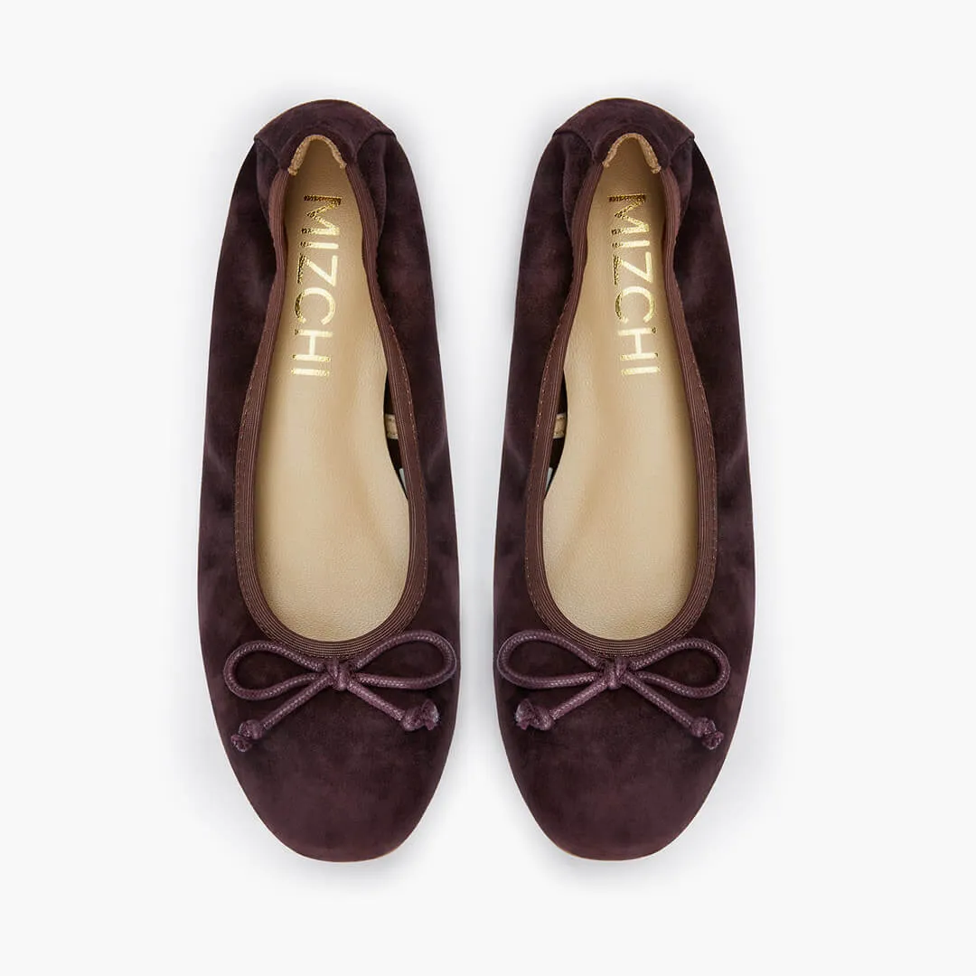 *ANAIS - brown suede ballet pump