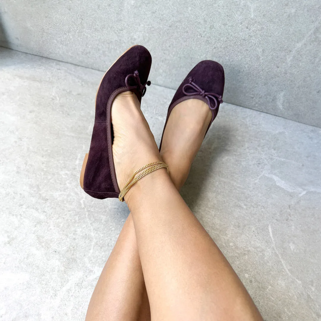 *ANAIS - brown suede ballet pump