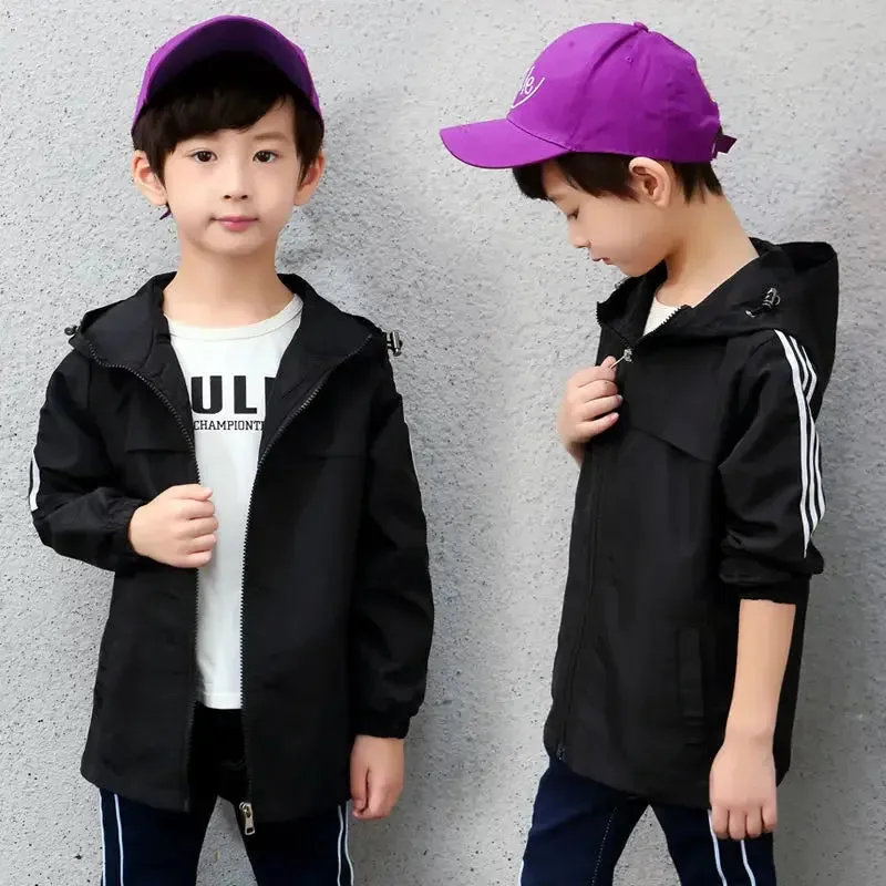 Autumn Children's Clothes Double-sided Wear Jacket Fleece Coat Boy Waterproof Windproof Children Outerwear Sport Jacket For Boys