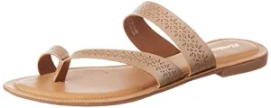 Bata womens SHINE TR Beige Flat Sandal - 7 UK (5718419)