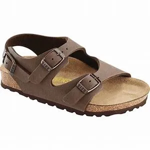 Birkenstock Kids Roma Birko-Flor Nubuck Mocca - Narrow