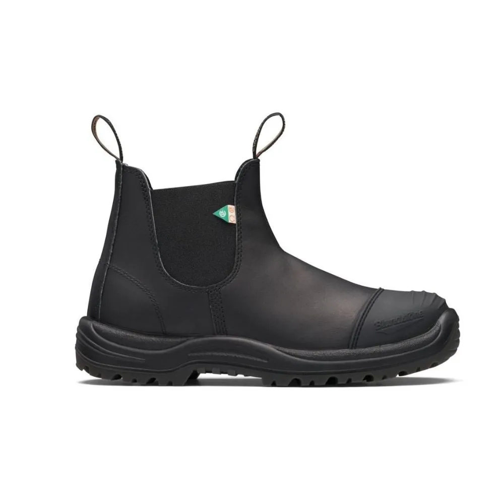 Blundstone 168 Unisex Slip-on Steel Toe Work & Safety Boot with Rubber Toe Cap - Black