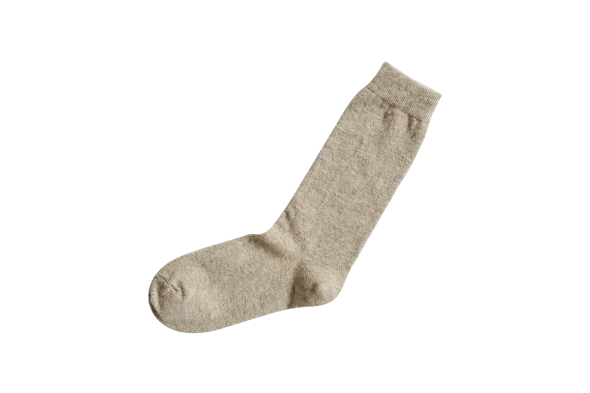 Cashmere Wool Socks in Beige - Woman