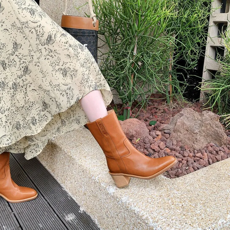 Classic Elegant Ankle Boots with 100% Leather Lining Mid Heel Chelsea Boots Handmade Black/Brown