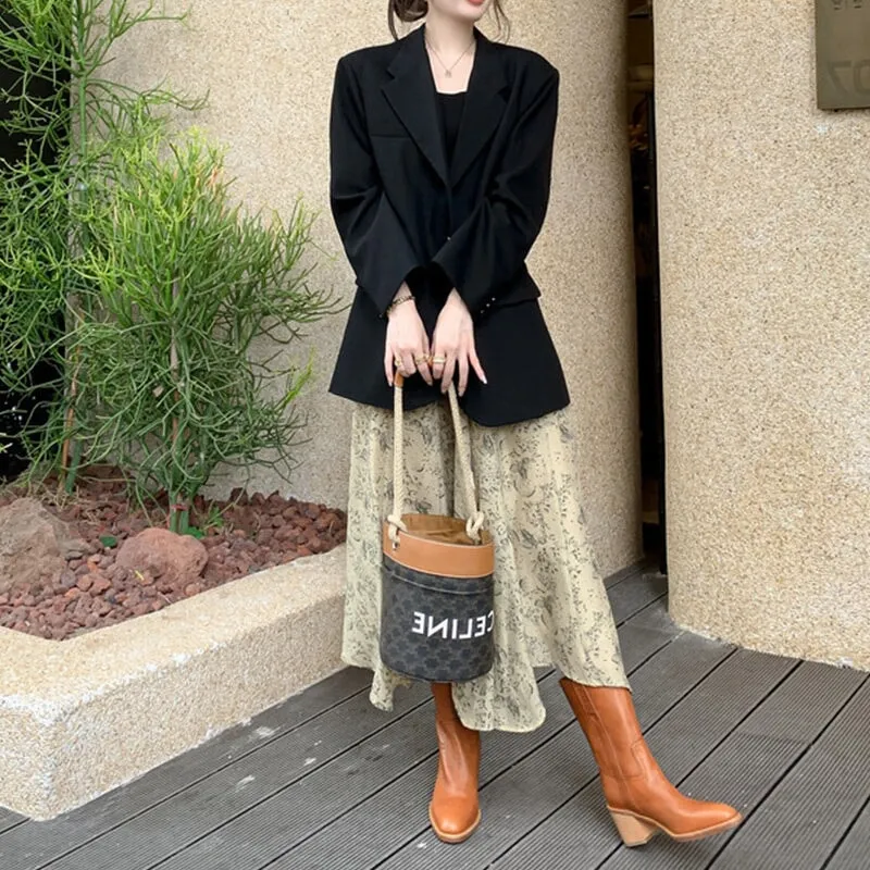 Classic Elegant Ankle Boots with 100% Leather Lining Mid Heel Chelsea Boots Handmade Black/Brown