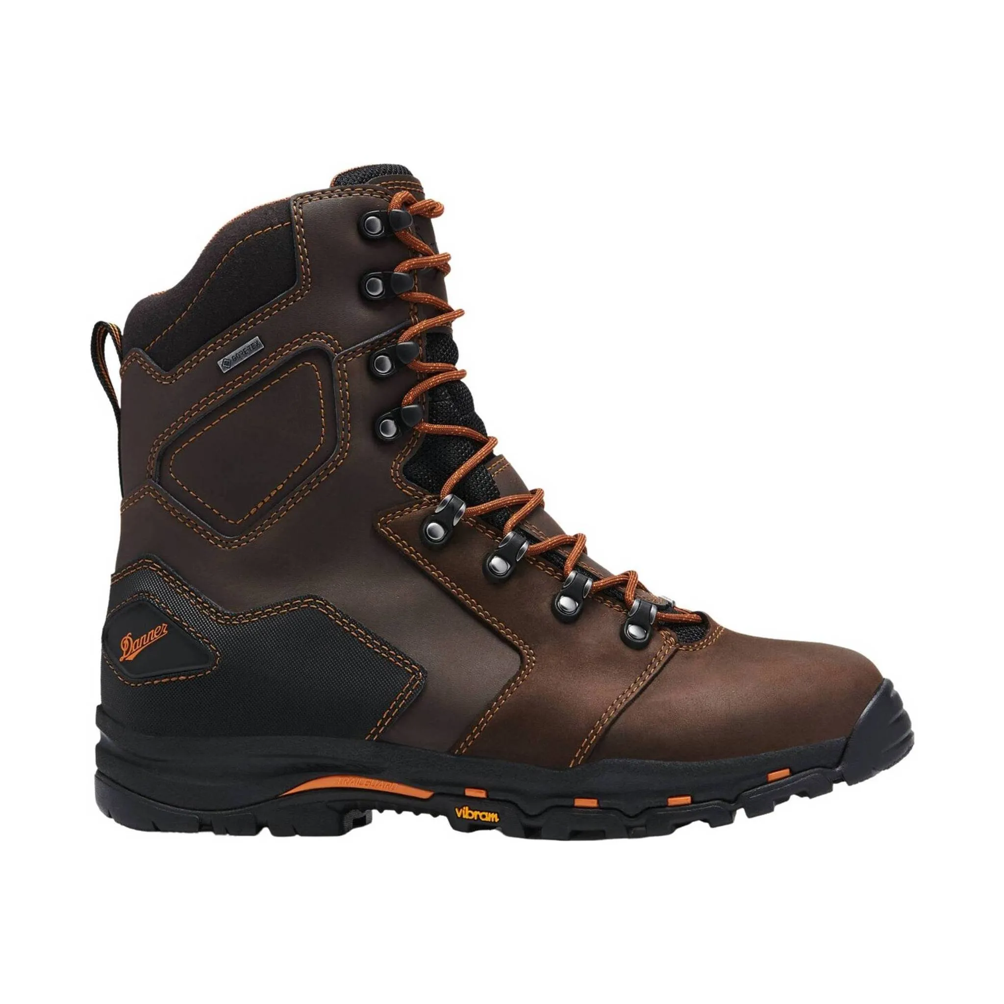 Danner Men's Vicious 8 Inch Composite Toe Work Boots - Brown Leather