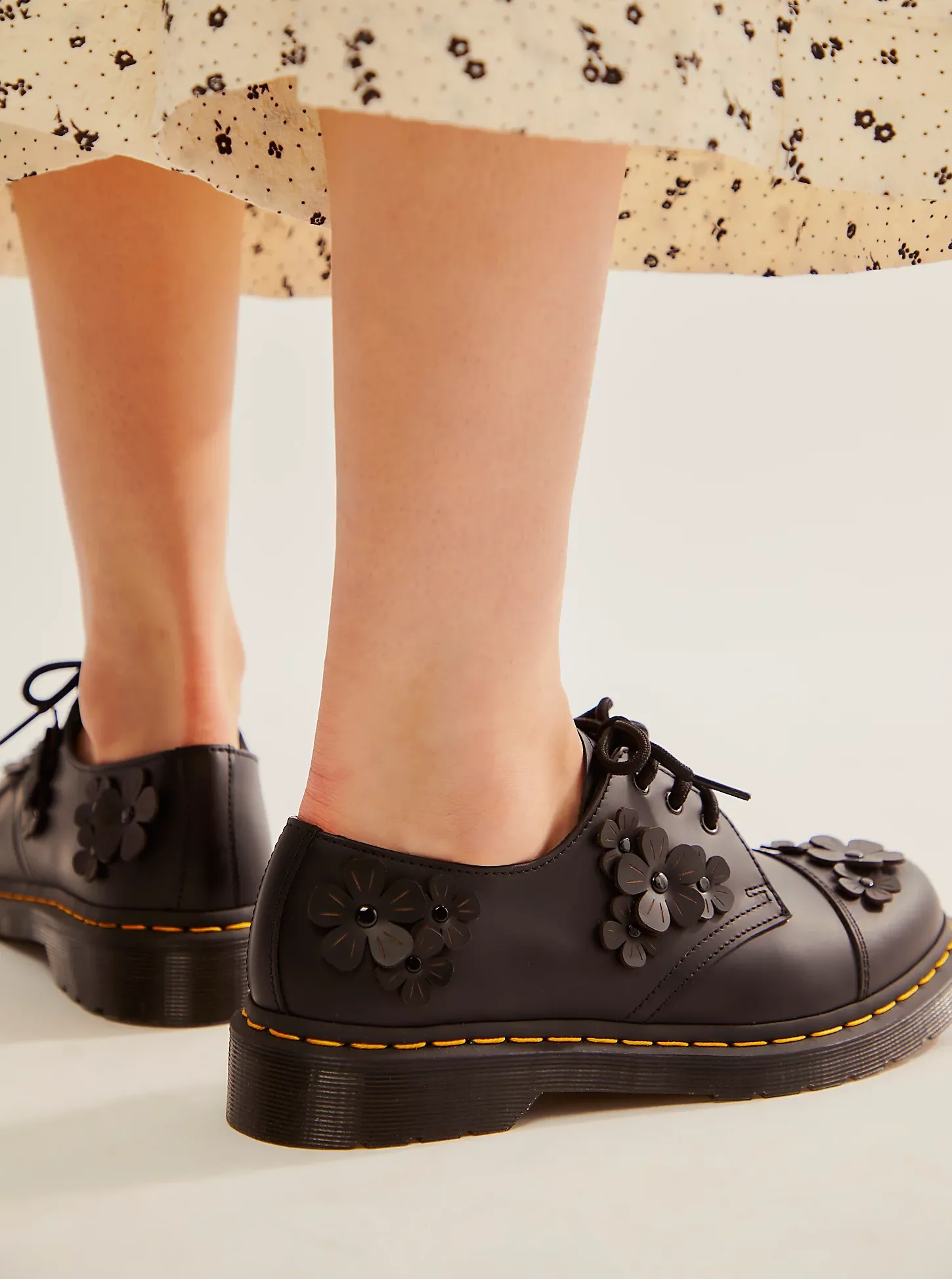 DR. MARTENS 1461 FLOWER BLACK