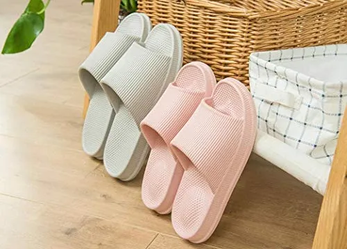 DRUNKEN Slippers For Women Men Sandals Casual Flats Footwear Man Girls Sliders Flip Flops Chappals Ladies Clogs Sleeper Slides Stylish Ortho Bathroom Grey- 6-7 UK