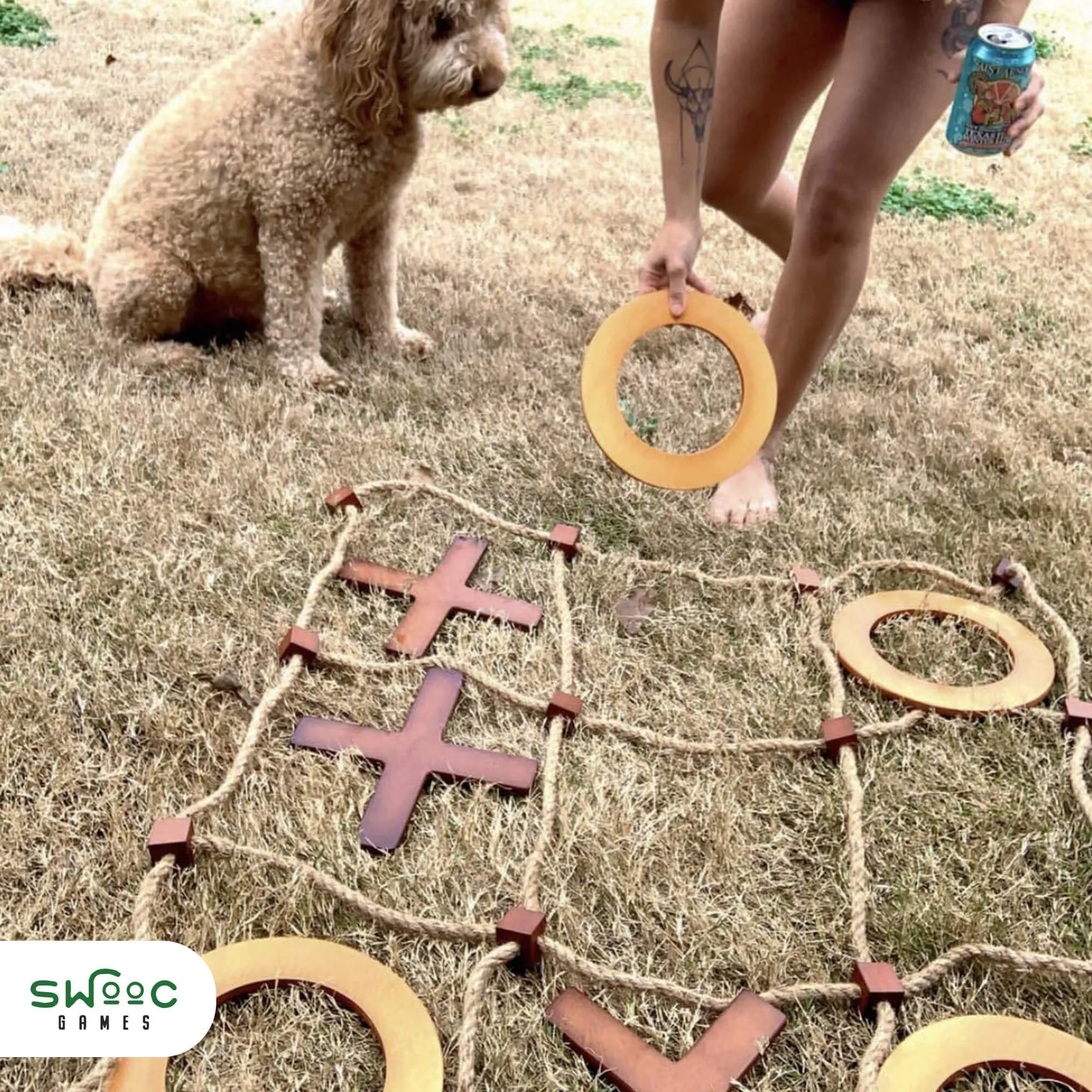 Giant Wooden Tic Tac Toe Game