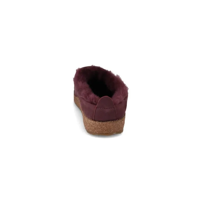 Haflinger Lammfell Aubergine Snowbird Women's Slippers