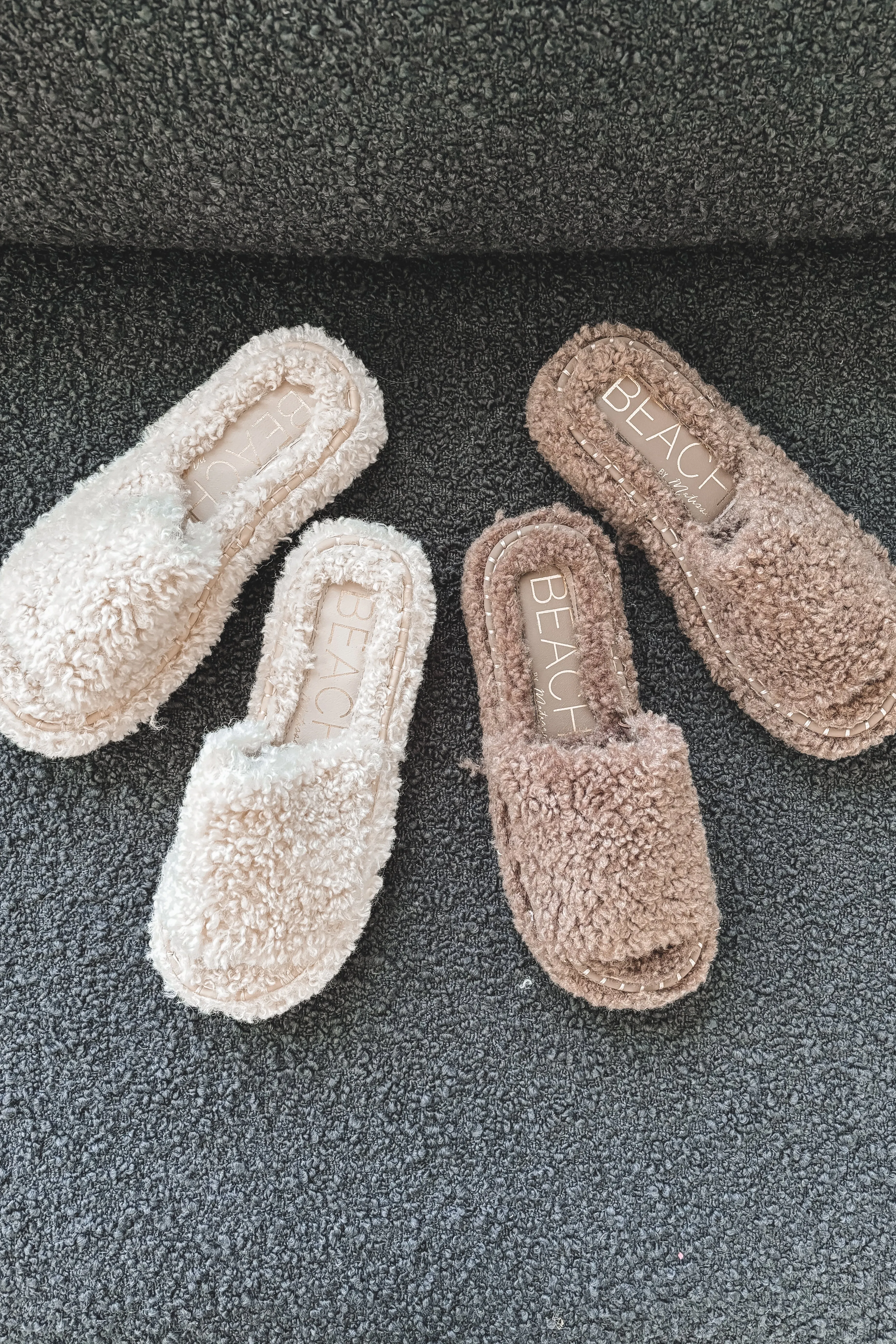 In House Cozy Vegan Sherpa Slip Ons