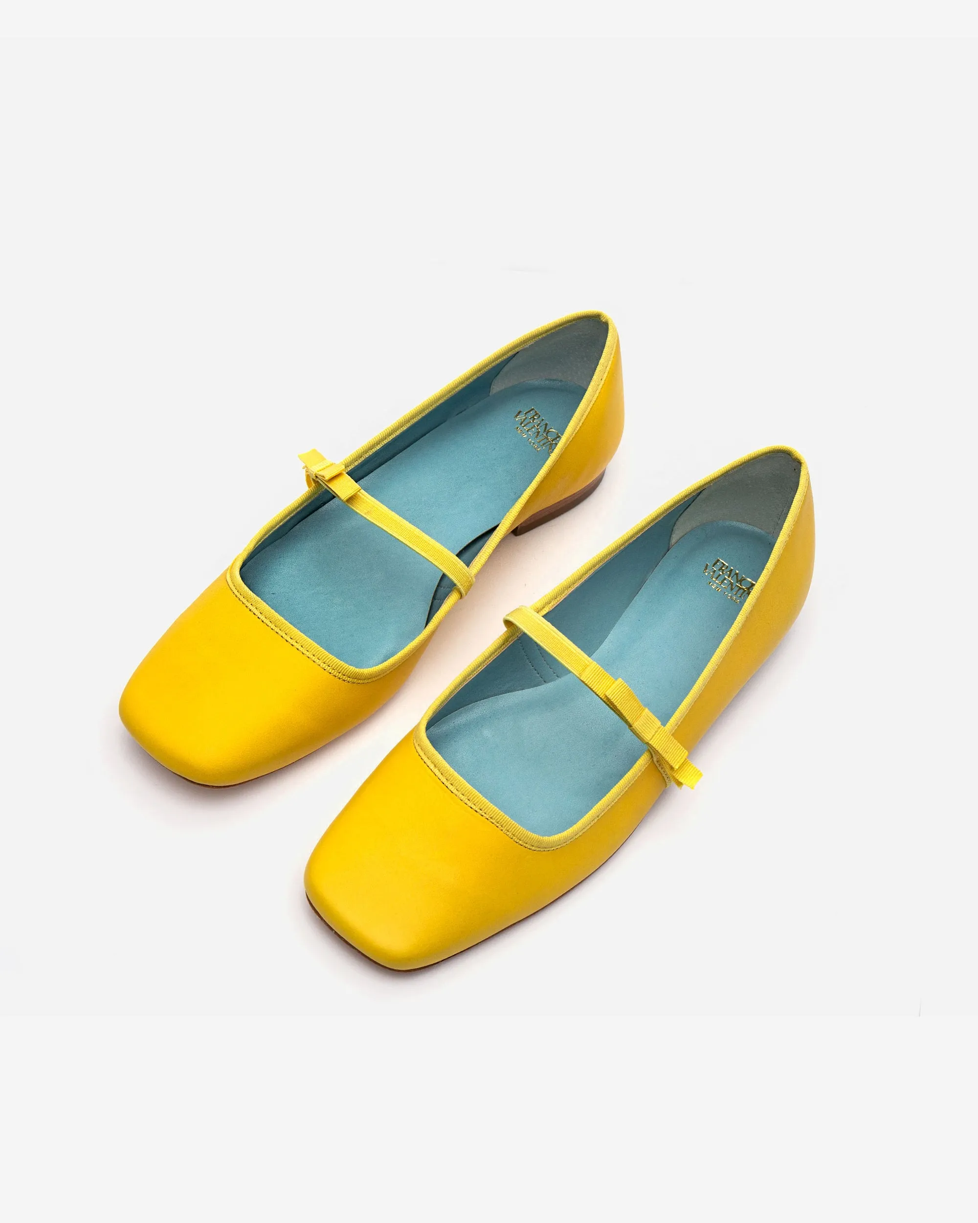 Jude Mary Jane Leather Flat Canary