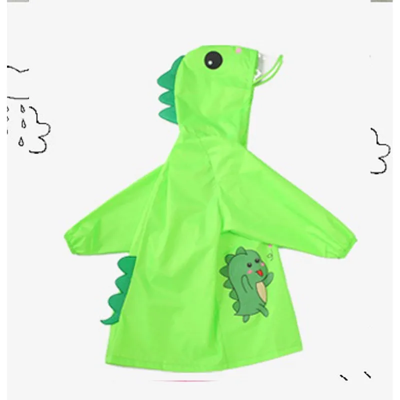 Kids Dinosaur Umbrella Rain boot Poncho Raincoat With Hood comes with Storage Bag for Boys and Girls