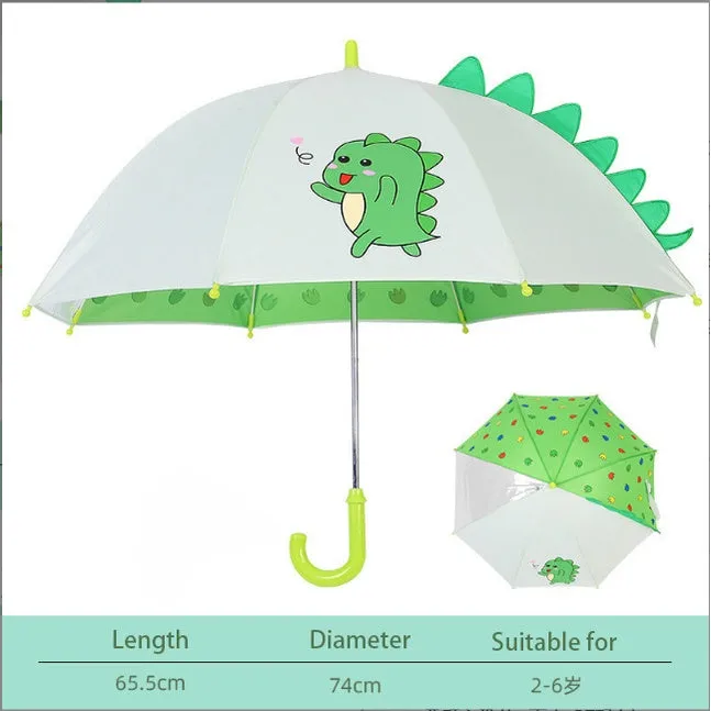 Kids Dinosaur Umbrella Rain boot Poncho Raincoat With Hood comes with Storage Bag for Boys and Girls