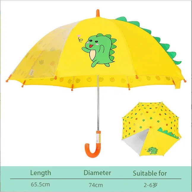 Kids Dinosaur Umbrella Rain boot Poncho Raincoat With Hood comes with Storage Bag for Boys and Girls