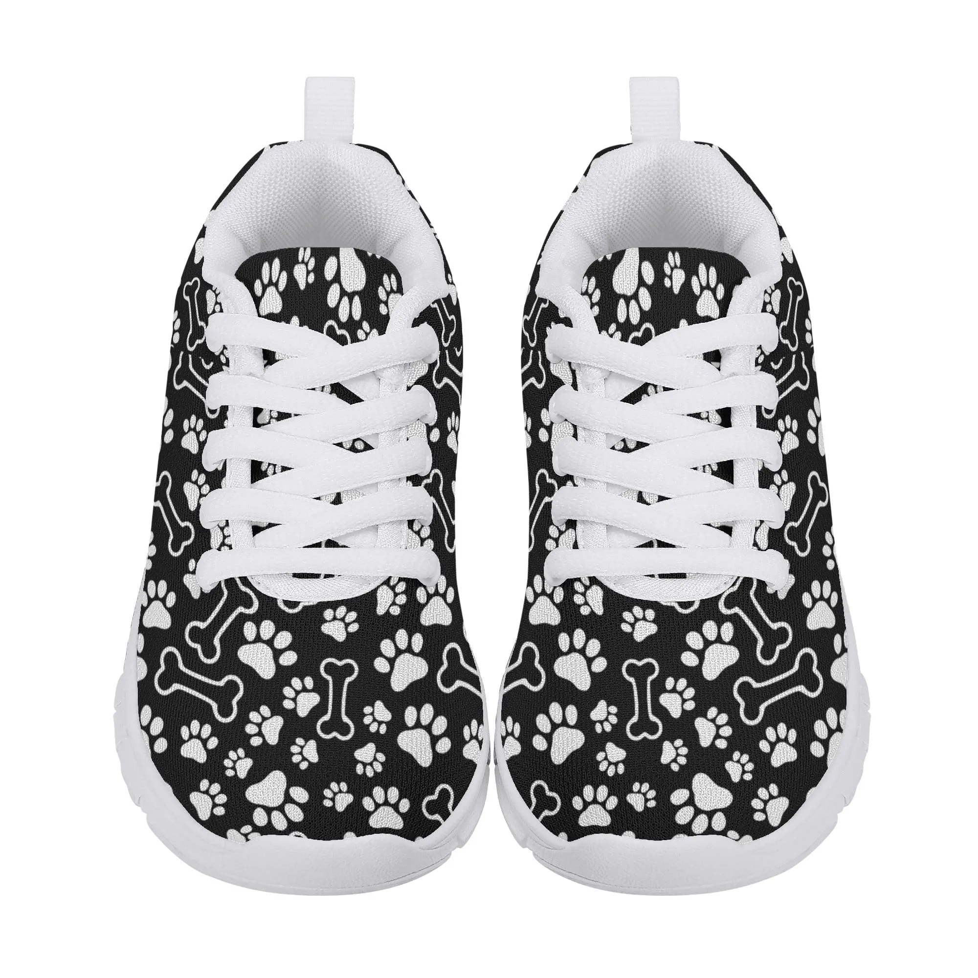 Kids Running Shoes | Back to School Kids Sneakers | Unisex Children's Running Trainers | Paw and Bone Pattern