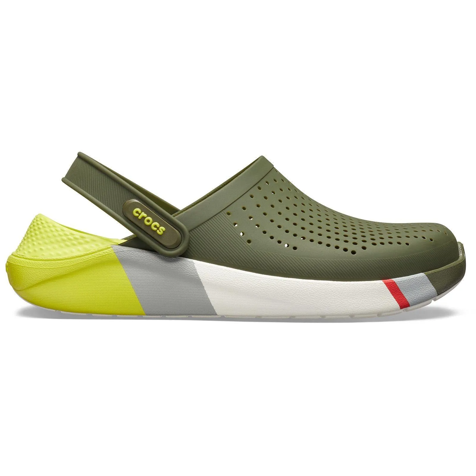 LiteRide Colorblock Clog Army Green / White