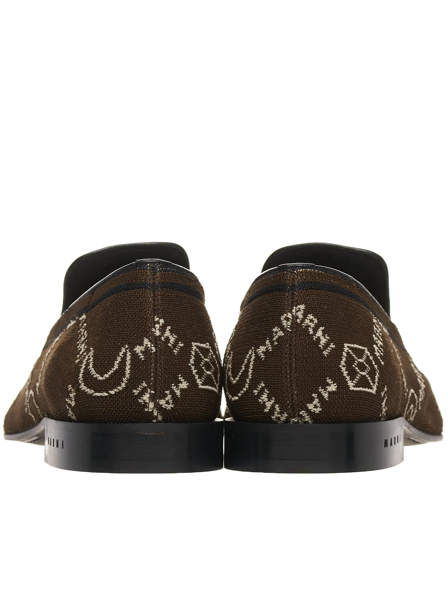 Marnigram Trompe L'oeil Jacquard Moccasins (MOMR003802-P4601-Z2Q07-BLACK-W)