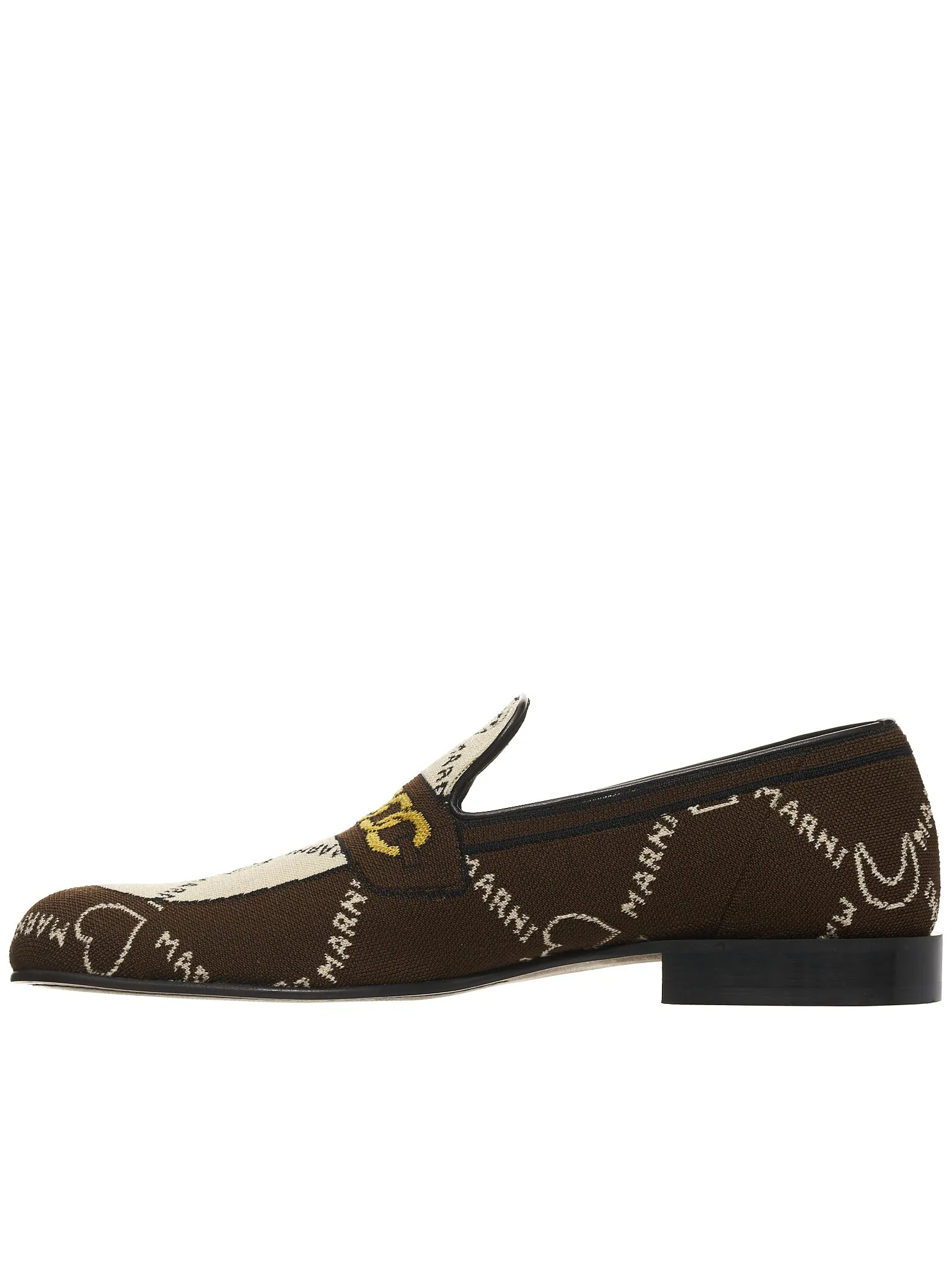 Marnigram Trompe L'oeil Jacquard Moccasins (MOMR003802-P4601-Z2Q07-BLACK-W)