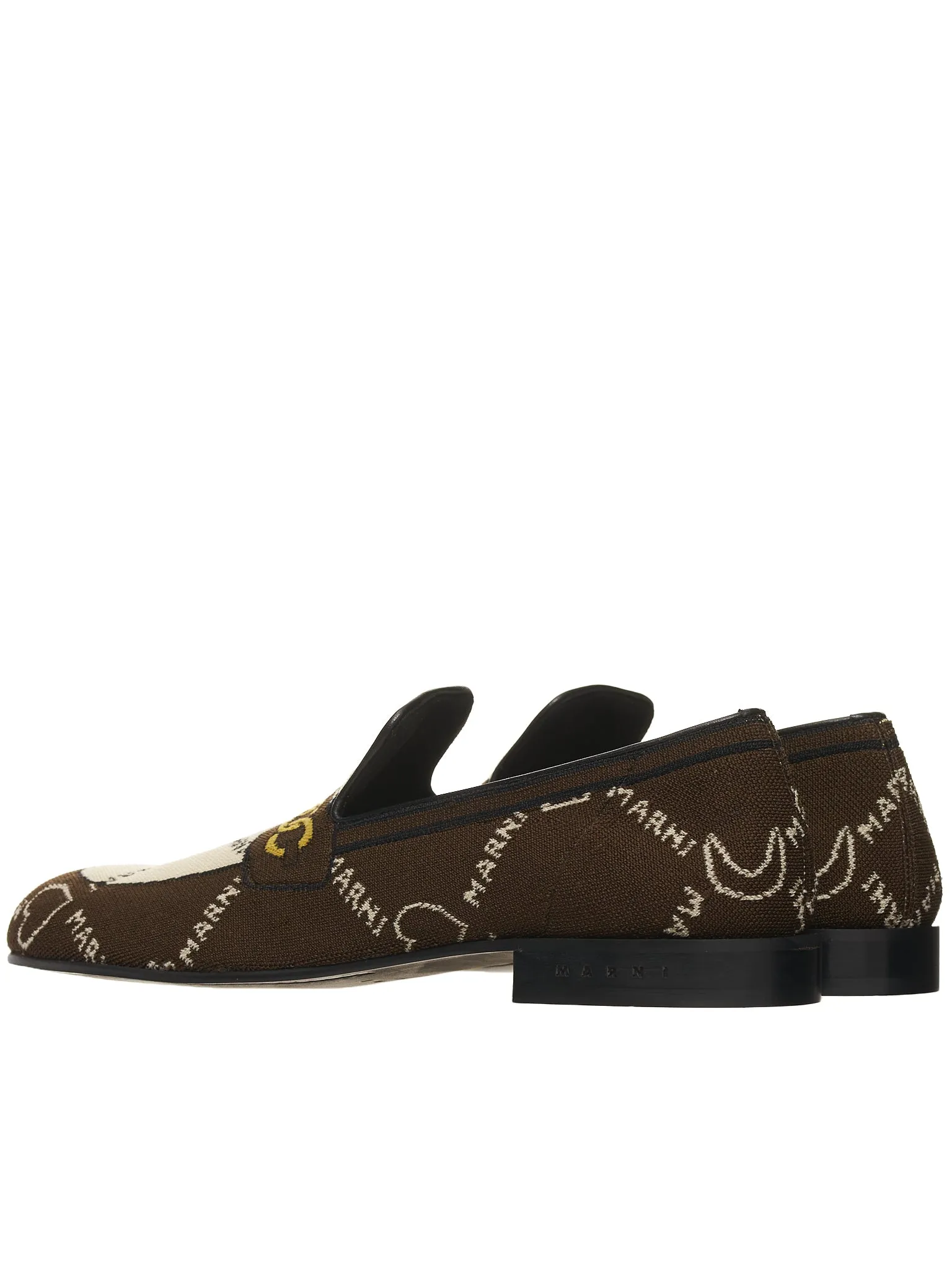 Marnigram Trompe L'oeil Jacquard Moccasins (MOMR003802-P4601-Z2Q07-BLACK-W)