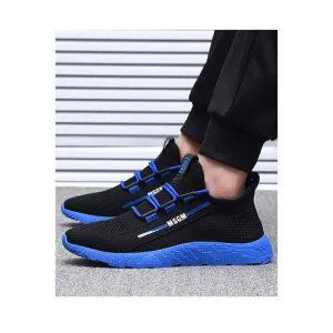 Men Stylish Contrast Colored Flat Rubber Sole Comfortable Sneaker Shoes - MSC15094