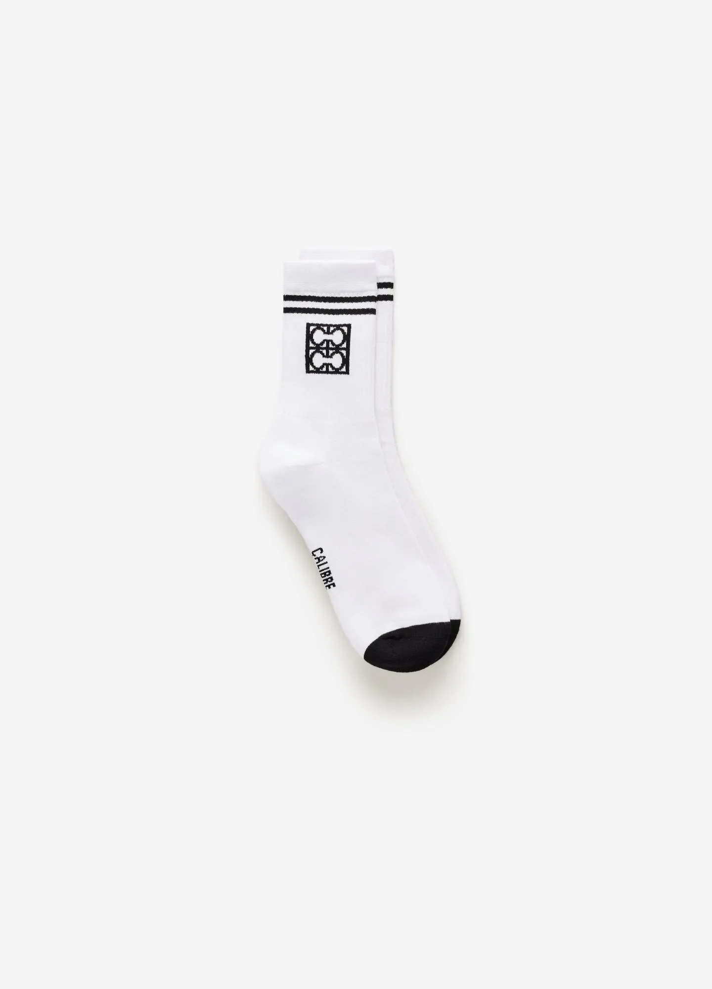 Monogram Sneaker Socks White