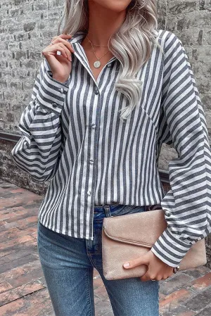 Put Your Boots On Striped Blouse