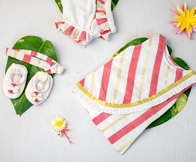 Reevah Newborn Dress Set