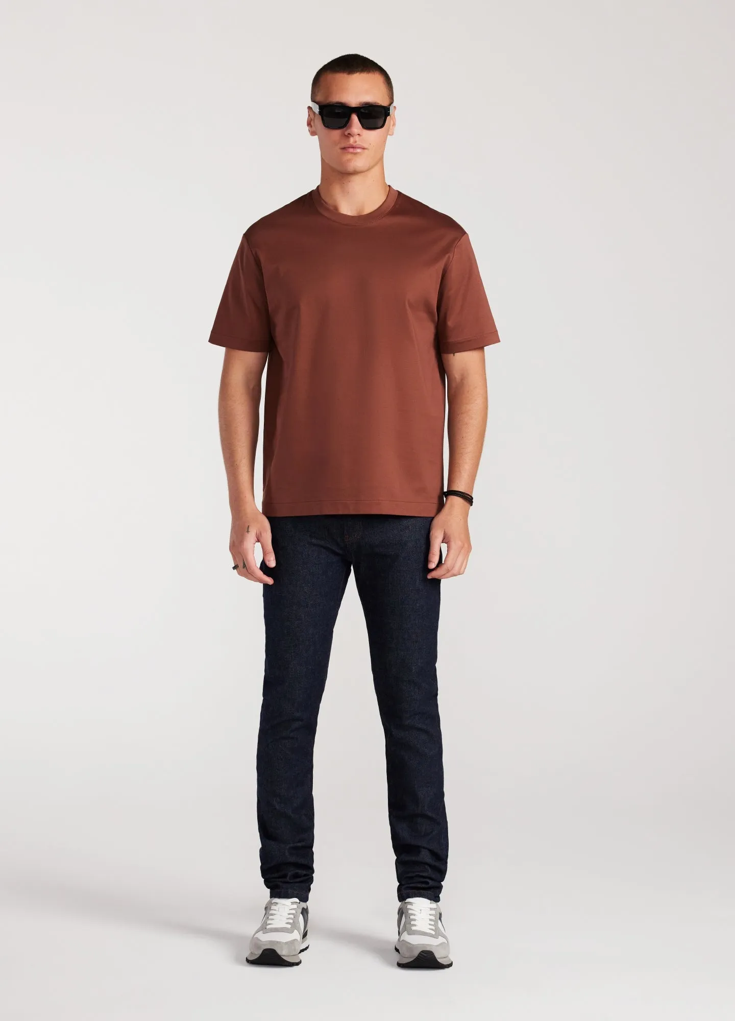 Relaxed Fit Crew Neck T-shirt Copper