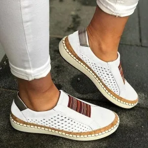 Shallow Breathable Hollow Out Slip On Comfortable Loafers