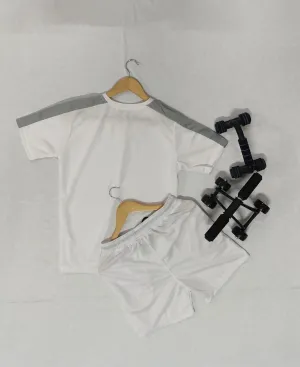 Solid Men White Coord-Set 1