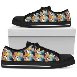 Stylish & Comfortable Dog Women S Low Top Shoe, Dog Printed Shoes, Canvas Shoes For Men, Women