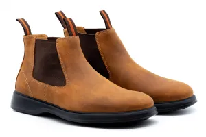 Windsor Nubuck Chelsea Boots - Caramel