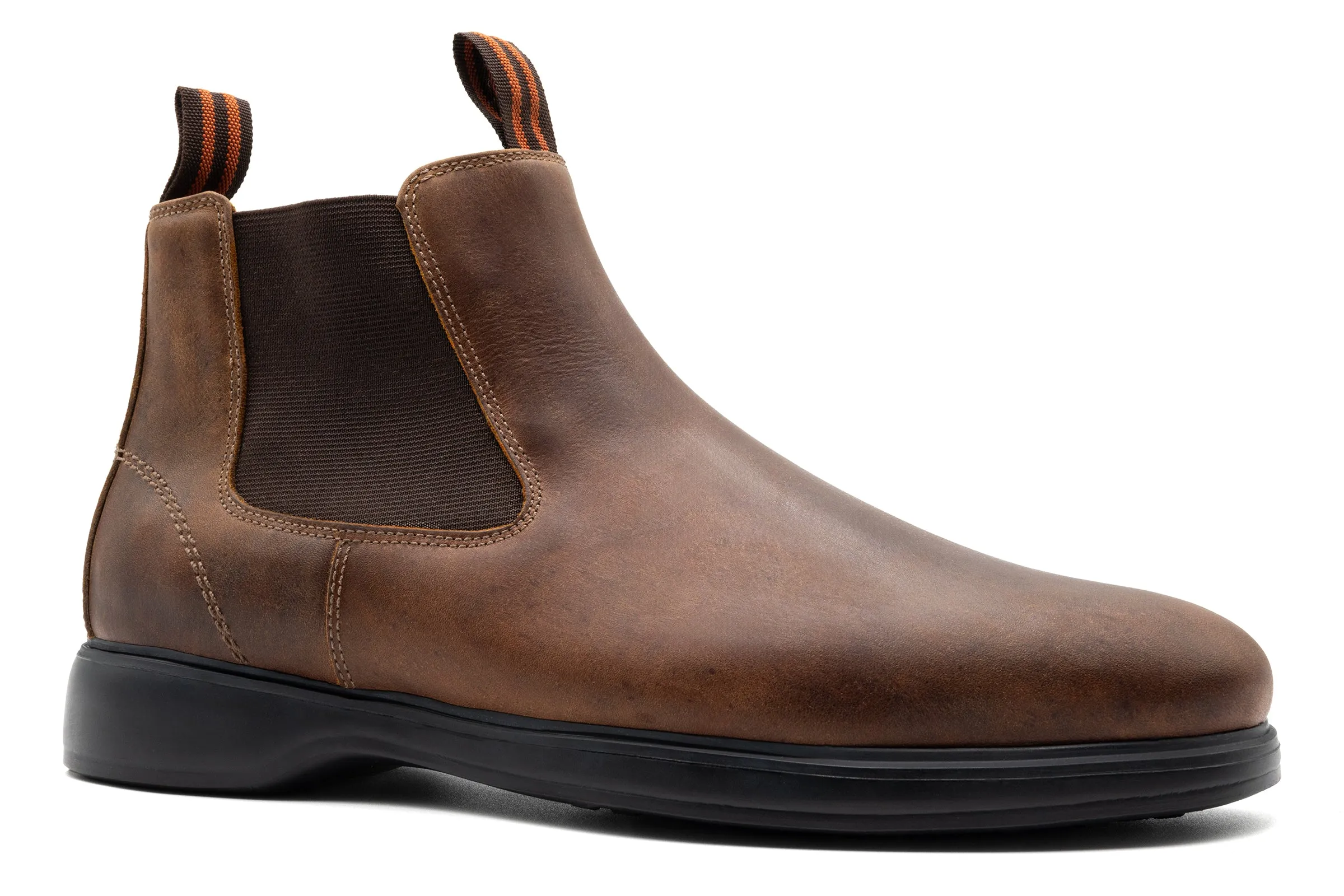 Windsor Oiled Saddle Leather Chelsea Boots - Acorn