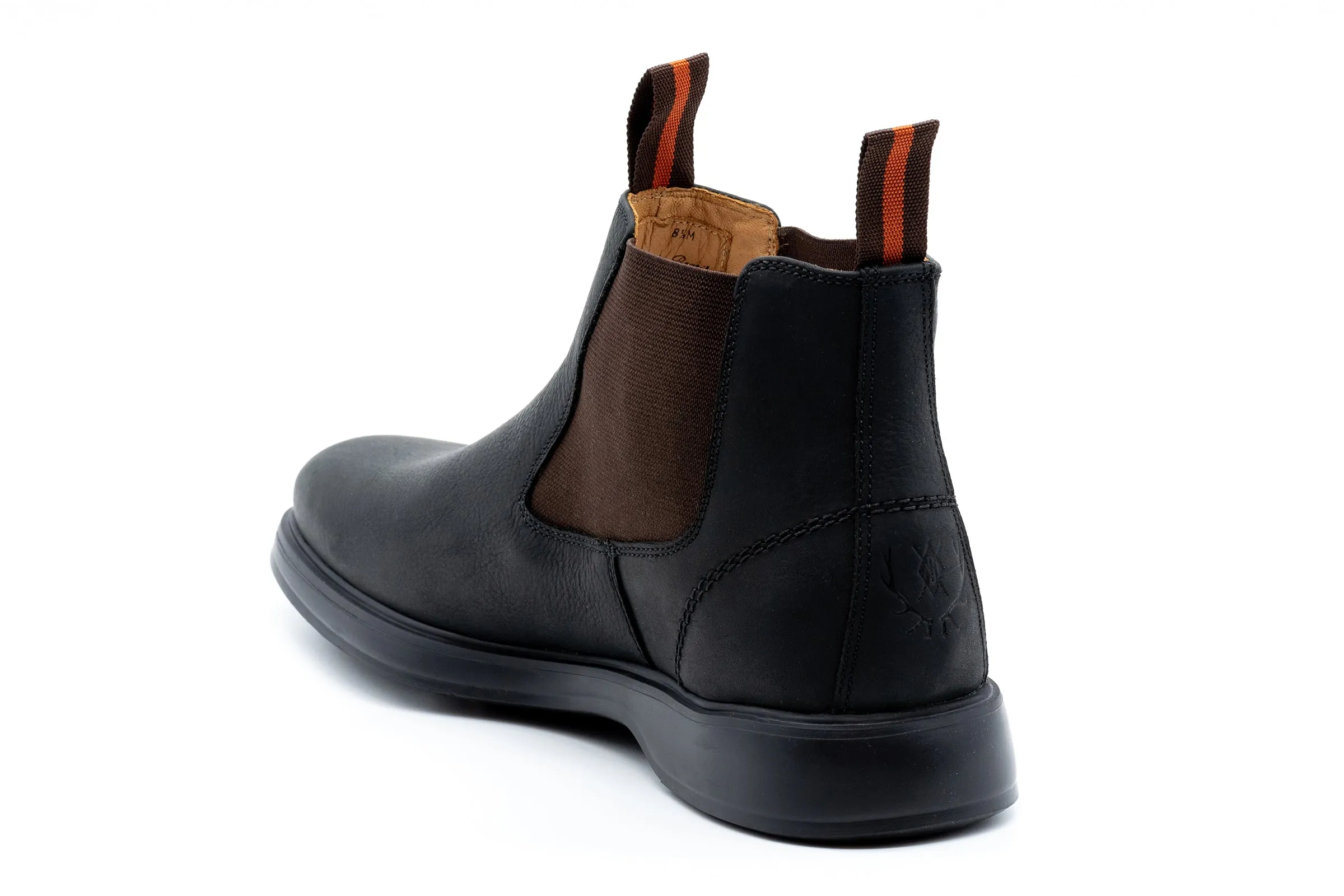 Windsor Saddle Leather Chelsea Boots - Black