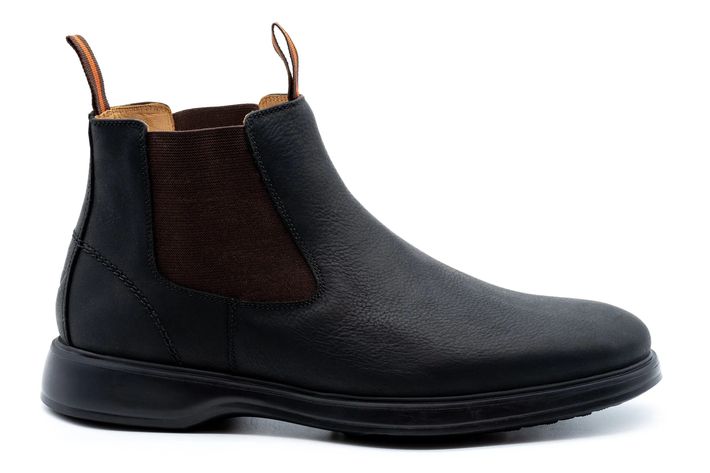 Windsor Saddle Leather Chelsea Boots - Black