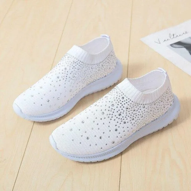 Women Casual Slip-On Striped Sock Shoes