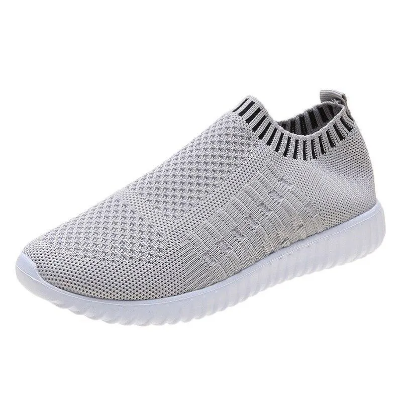 Women Casual Slip-On Striped Sock Shoes