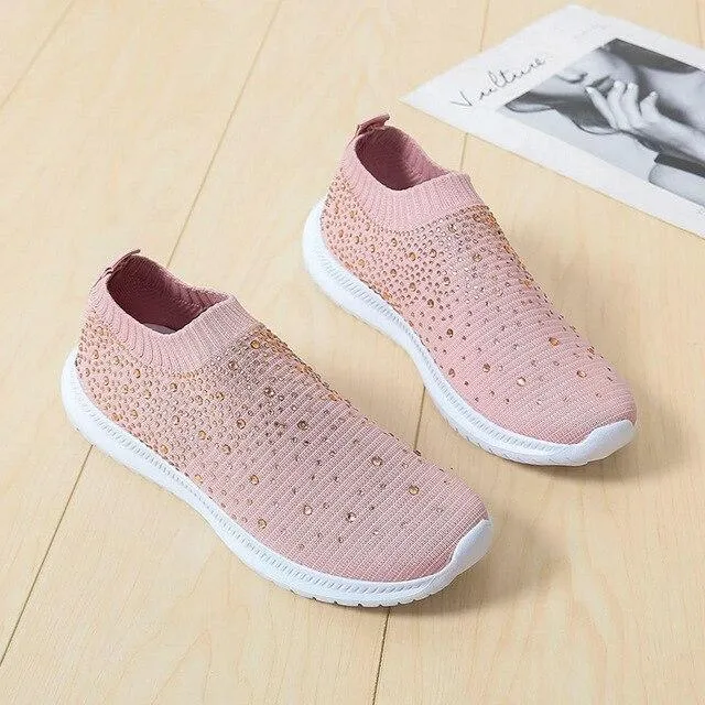 Women Casual Slip-On Striped Sock Shoes