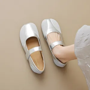 Women Casual Soft Leather Mary Jane Shoes